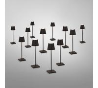 zafferano Poldina Pack de 12 lampes de table LED sans fil avec base de chargement, LD0490RP+LD0490D3#12,