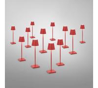 zafferano Poldina Pack de 12 lampes de table LED sans fil avec base de chargement, LD0490RP+LD0490F3#12,