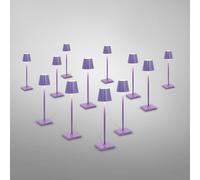 zafferano Poldina Pack de 12 lampes de table LED sans fil avec base de chargement, LD0490RP+LD0490L3#12,