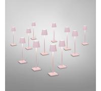 zafferano Poldina Pack de 12 lampes de table LED sans fil avec base de chargement, LD0490RP+LD0490P3#12,