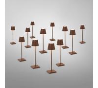 zafferano Poldina Pack de 12 lampes de table LED sans fil avec base de chargement, LD0490RP+LD0490R3#12,