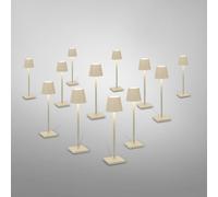 zafferano Poldina Pack de 12 lampes de table LED sans fil avec base de chargement, LD0490RP+LD0490S3#12,