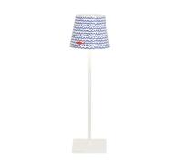 Zafferano, Poldina Pro avec Cover, Lampe de Table Rechargeable et Sans Fil avec Contrôle Tactile, Lampe d'Extérieur, Dimmer 2200-3000 K, Hauteur 38 cm, Couleur Blanc - Mer Bleue