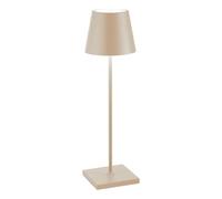 ZAFFERANO set de 3 lampes de table POLDINA (Sable - Aluminium peint et polycarbonate)