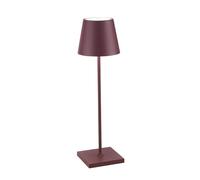 ZAFFERANO set de 3 lampes de table POLDINA (Bordeaux - Aluminium peint et polycarbonate)