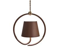 Zafferano Poldina Suspendue LED Rechargeable, Lampe avec Corps en Aluminium, Protection IP54, Convient pour l'Extérieur/Intérieur, Réglable, EU Plug-Corten, 2.2 W