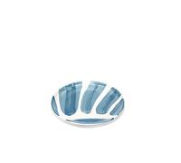 Zafferano Striche Set 2 Plats Pizza, Fait et Décoré à la Main, Brossé, Stoneware, d.33cm, Aquamarine