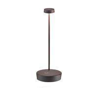 Zafferano, Swap Pro, Lampe de Table Rechargeable et Sans Fil avec Contrôle Tactile, Convient pour le Salon et l'Extérieur, Variateur à Étape, 2200-3000 K, Hauteur 29 cm, Couleur Corten