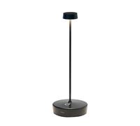 Zafferano, Swap Pro, Lampe de Table Rechargeable et Sans Fil avec Contrôle Tactile, Convient pour le Salon et l'Extérieur, Variateur à Étape, 2200-3000 K, Hauteur 29 cm, Couleur Noir