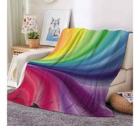 ZAHHYG Plaid Couleurs Arc-en-Ciel Plaid Polaire Micro Fibre Canape Chaud Épais Couverture Durable Couverture Polaire Adaptée aux Canapés et Aux Lits(150x250cm)
