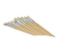 Lot de pinceaux plats ZAHN Pinsel E10710-08 Soie de porc 10 pièces