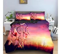 ZAHOCAI Housse De Couette 220x240 Attrape RêVe Violet +2 Taies d'oreiller 65x65 Cm Doux Respirant Parures De Lit Lisse Luxe Housses De Couettes Somptueux Moderne Housse De Couette 2 Personnes