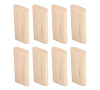 ZAICOLER 100 Pièces Goupille à Rainure, Bouchons Rainurés en Bois de Hêtre 8x22x50mm, Tiges de Cheville en Bois, Kit d'accessoires de Gabarit de Cheville en pour le Travail du , l'épissure de