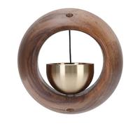 ZAICOLER Cloche D'ouverture de Porte en Bois avec Son Agréable pour la Décoration de la Maison et du Commerce de Détail, Conception Durable en Noyer et en Cuivre