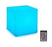 ZAICOLER Cube Lumineux LED Multicolore avec Télécommande, Lampe de Nuit Rechargeable, pour Chambre D'enfants, Décoration de Fête, 10cm 15cm (15 cm)