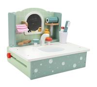 ZAICOLER Ensemble de vanité Jouet en Bois pour Enfants, avec Accessoires de beauté Réalistes pour Faire Semblant, Cadeau Parfait pour Les Tout-Petits, Matériau en Bois Massif