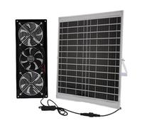 ZAICOLER Kit de 3 Ventilateurs à énergie Solaire, Ventilateurs D'extraction Efficaces à Grande Vitesse pour Serre, Poulailler, Hangar, Panneau Solaire 25W