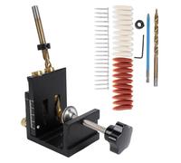 ZAICOLER Kit de Gabarit de Trou Poche Réglable 46 Pièces pour Menuisiers Fabriquant des Panneaux Porte D'armoire Assemblage Meubles Angle Perçage 15° pour Positionnement Précis
