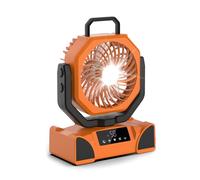 ZAICOLER Ventilateur de Camping Portable Rechargeable pour Campeurs et Sorties de Pêche en Extérieur Batterie 20000MAH avec Chargement Solaire 5 Vitesses avec Rotation 45°/90° éCran (20000mah)