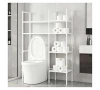 ZaiZaiSMao Etagere WC Compartiments Ouverts, Meuble Dessus Toilette Facile à Assembler Meuble De WC pour Salle de Bain, buanderie,White-4Tier