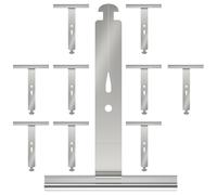Zalava 10 Pcs Attache Tablier Volet Roulant en Métal Compatible avec Somfy | Attache Souple à Clipper,Accroche et Crochet pour Fixation de Lame du Volet Roulant Électrique/Manuel/Solaire