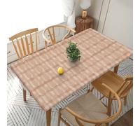 ZALXOZYL Nappe Extensible Élastique 152 cm (5 Pi) Imitation Bois - Résistante à l'huile, Imperméable et Facile à Nettoyer, 76 X 152 cm, pour Intérieur et Extérieur White 5Ft