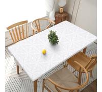 ZALXOZYL Nappe Extensible Imitation Marbre, Résistante à l'huile, 152 cm (5 Pi) - Imperméable, Lavable et Facile à Nettoyer. White 5Ft