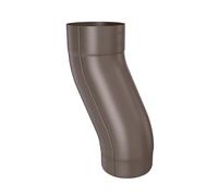 ZAMBELLI Coude de socle, serti monobloc 100mm Brun cuivré galvanisé | Élément de pontage pour saillies murales et d'enduit, compatible avec gouttière, pour système de drainage de toit en zinc.