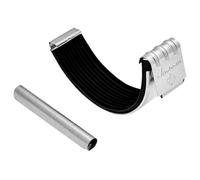 ZAMBELLI Raccord de gouttière à bourrelet RG333 Argent galvanisé | Kit de réparation gouttière 333, éléments zinc demi-ronds pour étanchéifier sans soudure, montage rapide