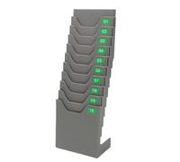 Zambuph Porte-cartes de pointage extensible et facile à, 10 emplacements, pour l'organisation du suivi des présences en milieu industriel, intérieur et