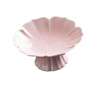 Zambuph Porte-fruits artistique en forme de, élégant bol à dessert, en porcelaine lisse, pour la cuisine la maison, rose, 12.7 x 5.8 cm