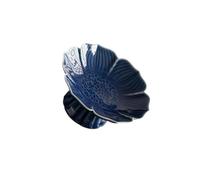 Zambuph Porte-fruits artistique en forme de, élégant bol à dessert, en porcelaine lisse, pour la cuisine la maison, bleu, 12.7 x 5.8 cm