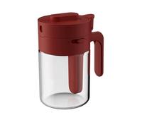 Zambuph Récipients d'assaisonnement en verre transparent avec cuillère affichant les épices dans des récipients à condiments en verre avec couvercles, Bourgogne