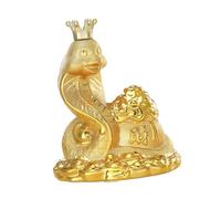 Zambuph Tirelire Serpent élégante, Magnifique Tirelire de Bureau, Objet de décoration pour la Maison Le Bureau, Statuette en céramique résistante à l'usure, Jouet, Doré, 20 x 16 x 23 cm