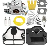 ZAMDOE Kit de carburateur pour Husquvarna 36 41 136 137 137E 141 142 141LE 142E scie, remplace WT-834 WT-657 WT-285 WT-239 C1Q-W29E, avec filtre à air filtre à carburant