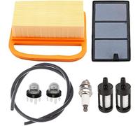 ZAMDOE Kit de réglage de filtre à air pour Stihl TS410 TS410Z TS420 TS420Z TS480 TS500i #4238 140 4401, avec bougie d'allumage, ampoule, filtre à carburant, ligne de carburant