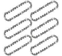 ZAMDOE Lot de 6 Chaînes de tronçonneuse 4 Pouces 10 cm 28 maillons d'entraînement Pas de 1/4" LP jauge de 0,043" 1,1 mm de Remplacement pour tronçonneuse électrique portative sans Fil Accessoires