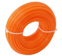 ZAMETTER Fil de débroussailleuse rond en nylon 2,4 mm x 50 m pour débroussailleuse électrique à gaz pour pièces d'équipement électrique d'extérieur