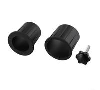 ZAMETTER Kit d'adaptateur de base de parasol avec bouton à vis pour trous de 38 mm et 48 mm - Pièces de rechange en plastique résistant aux intempéries pour meubles de jardin et terrasse Noir