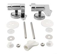 ZAMETTER Lot de 2 charnières pour abattant de WC, fixation de siège de toilette, vis de siège de toilette, en acier inoxydable, pièces de rechange pour vis de siège de toilette
