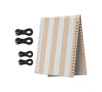 ZAMETTER Tissu de rechange pour chaise 160 x 48 cm pour ensemble de tissu textilène avec cordons élastiques pour chaises anti-gravité, terrasse, salon de réparation (marron rayé)