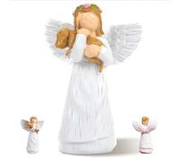 Zamety Ange Chien Gardien Figurine, Souvenir Chien Décédé, Figurine d'ange Statuette Decoration, Cadeaux de Deuil pour Femmes, Amis, CollèGues, Ange Figure Statue pour Amoureux des Chiens
