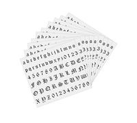 ZAMXHUG 10 Feuilles Tatouages Temporaires Gothique Petites Lettres et Chiffres Anglais Tatouages Alphabet Adultes Doigts Cou Corps