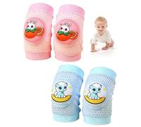 ZAMXHUG 2 Paire de Genouillères Bébé, Antidérapant Protege Genoux Bébé Respirant Coton Unisex Bébé Genouillères pour 0-3 Ans,Genouillere Bebe 4 Pattes,Protege Genoux Bebe,Style A