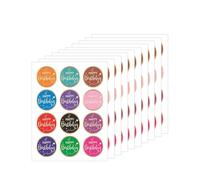 ZAMXHUG Lot de 10 autocollants Happy Birthday, 5 cm, ronds, autocollants d'anniversaire, autocollants pour sacs cadeaux, cartes d'anniversaire
