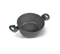 Zanetti - Casserole antiadhésive 20 cm DURAPIETRA, adaptée à toutes les tables de cuisson, y compris induction, deux poignées, revêtement haute épaisseur, diamètre 20 cm