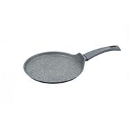 Zanetti - Durapietra Crêpière 25 cm en aluminium, poêle antiadhésive pour crêpes forgée de haute épaisseur, effet pierre et poignée Soft Touch, pour chaque plaque de cuisson, y compris l'induction