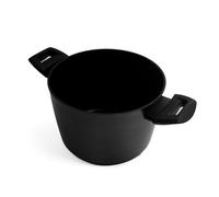 Zanetti Evolution Pot à induction 20 cm de diamètre, fond antiadhésif, casserole haute tous les étages de cuisson, poignée confortable, couleur noire