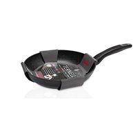 Zanetti, Poêle Durapietra noire, antiadhésive, adaptée à tous les plans de cuisson, y compris induction, fond indéformable, revêtement haute épaisseur, poignée Soft Touch, diamètre 26 cm