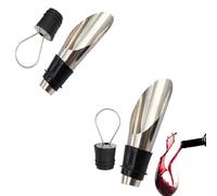 Zankie Bouteilles en Acier Inoxydable 2 en 1, Bec Aérateur De Vin Et Verseur avec Bouchon - 1/2 Paquet De Verseur Et Bouchon De Vin, Bouteille d'alcool Et Coffret Cadeau De n